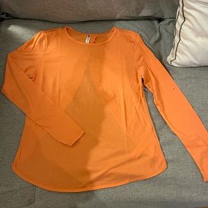 Orange Fabletics Open Bag Athletic Top